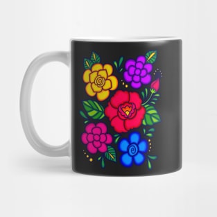 Mexican Embroidered Flowers Mug